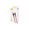 BASEUS pletený rýchlonabíjací kábel Cafule – USB Type-A na Type-C 2 A – 2 m – červený (nylon)