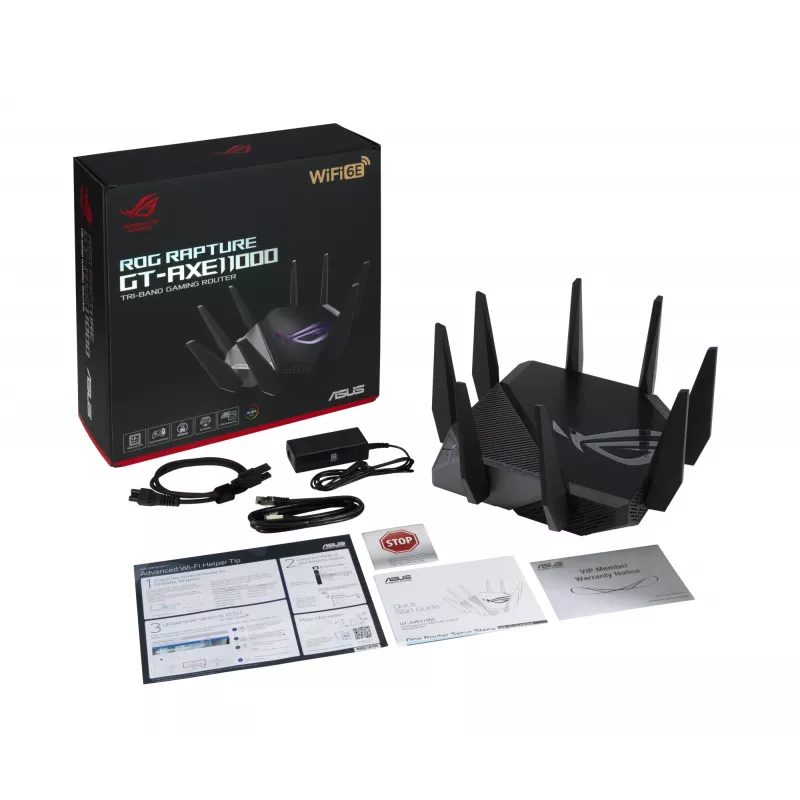 ASUS GT-AXE11000 bezdrôtový router Gigabit Ethernet Tri-Band (2,4 GHz / 5 GHz / 6 GHz) čierny