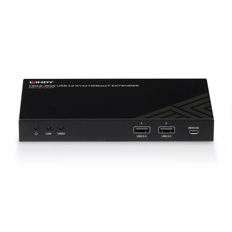 Lindy 150m Cat.6 HDMI 4K60, IR, RS-232 & Audio HDBaseT KVM extender, prijímač