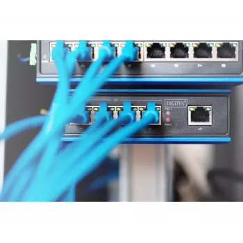 Digitus DN-651118 priemyselný 5-portový gigabitový switch, nespravovaný, na DIN lištu