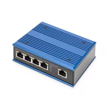 Digitus DN-651118 priemyselný 5-portový gigabitový switch, nespravovaný, na DIN lištu