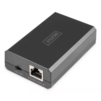 DIGITUS DN-95211 PoE splitter Gigabit Ethernet, 802.3af/at/bt, 51 W, 10/100/1000 Mb/s, čierny