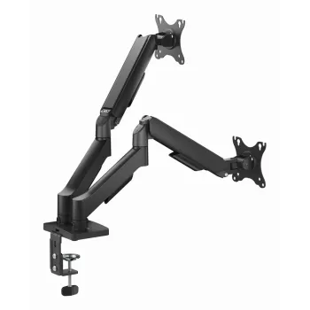 GEMBIRD nastaviteľné stolné rameno na monitor pre dve obrazovky s USB portami, 43,2-81,3 cm (17-32 palcov)