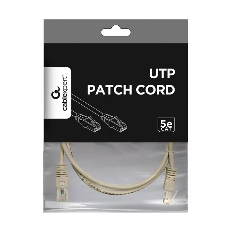 GEMBIRD patch kábel - Cat 5e - UTP - 50 cm - sivý
