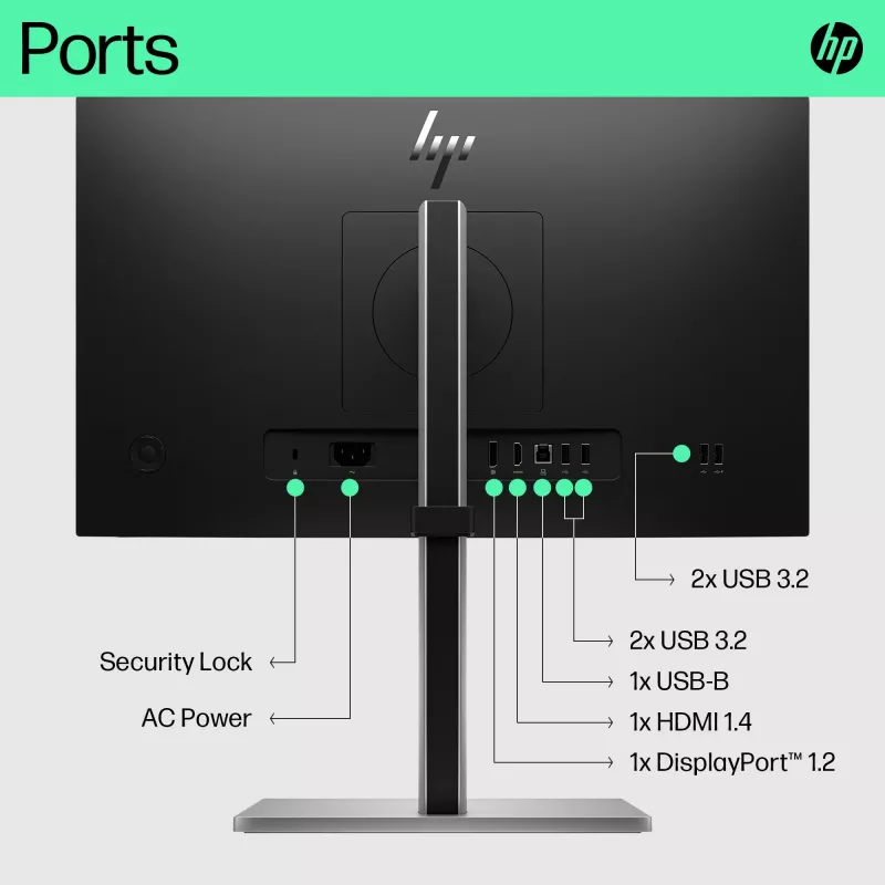 HP E-Series E22 G5 FHD monitor, 54,6 cm (21,5