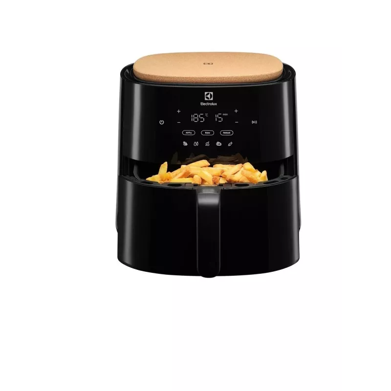 Teplovzdušná fritéza Electrolux EAF5B — 5 l, 1500 W, do 200 °C, 8 programov, dotykové ovládanie, LED displej