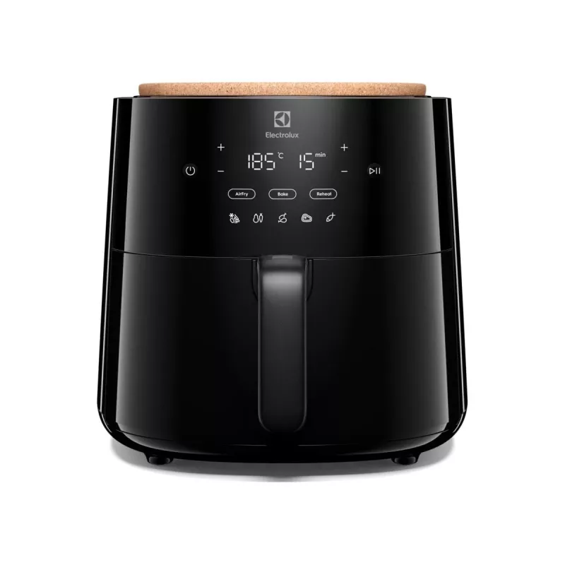 Teplovzdušná fritéza Electrolux EAF5B — 5 l, 1500 W, do 200 °C, 8 programov, dotykové ovládanie, LED displej