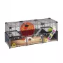 Klietka pre hlodavce FERPLAST Multipla Hamster large 107,5×37,5×42 cm, kov, čierna