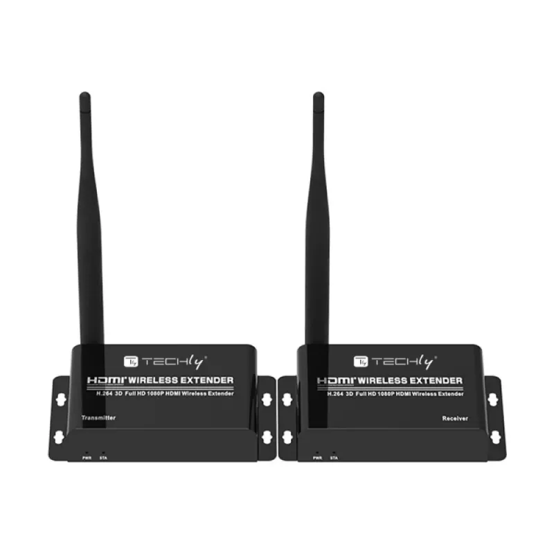 Techly IDATA HDMI-WL55 AV extender AV vysielač a prijímač čierny