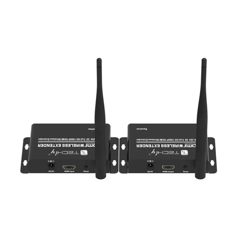 Techly IDATA HDMI-WL55 AV extender AV vysielač a prijímač čierny