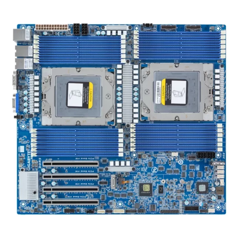 Základná doska GIGABYTE MZ73-LM1 Extended ATX Socket SP5 pre AMD EPYC 9004, 24× DDR5 DIMM, 4× PCIe x16 Gen4, 2× RJ-45