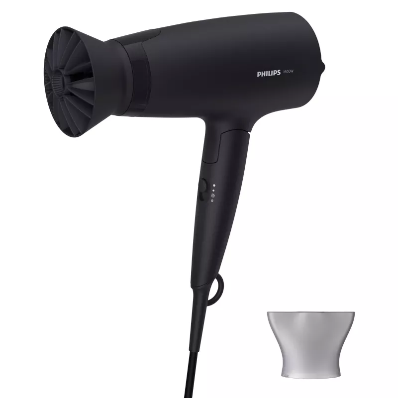 Fén na vlasy Philips 3000 Series BHD308/10 — 1600 W, 3 teplotné a 3 rýchlostné stupne, sklápacia rukoväť, závesné očko