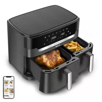 Tefal Easy Fry Dual XXL EY942HE0 fritéza dvojitá 11 L stojanová 2020 W teplovzdušná fritéza sivá