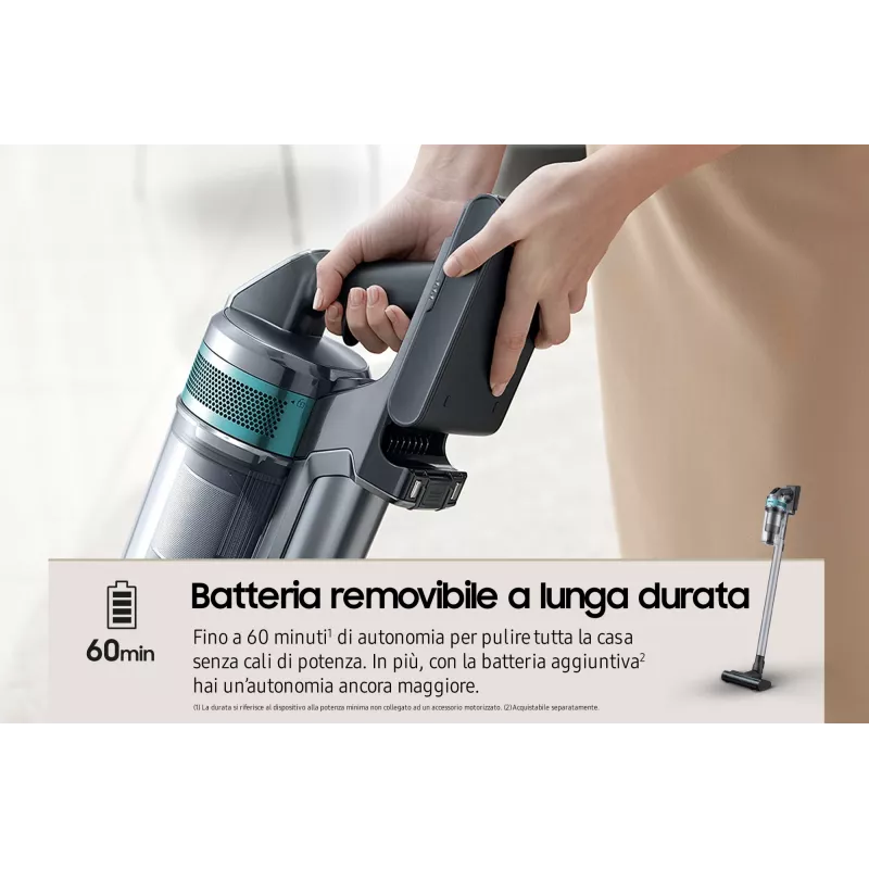 Samsung VS20B75AGR1 2-in-1 tyčový vysávač batéria bez vrecka 550 W čierna, mint colour