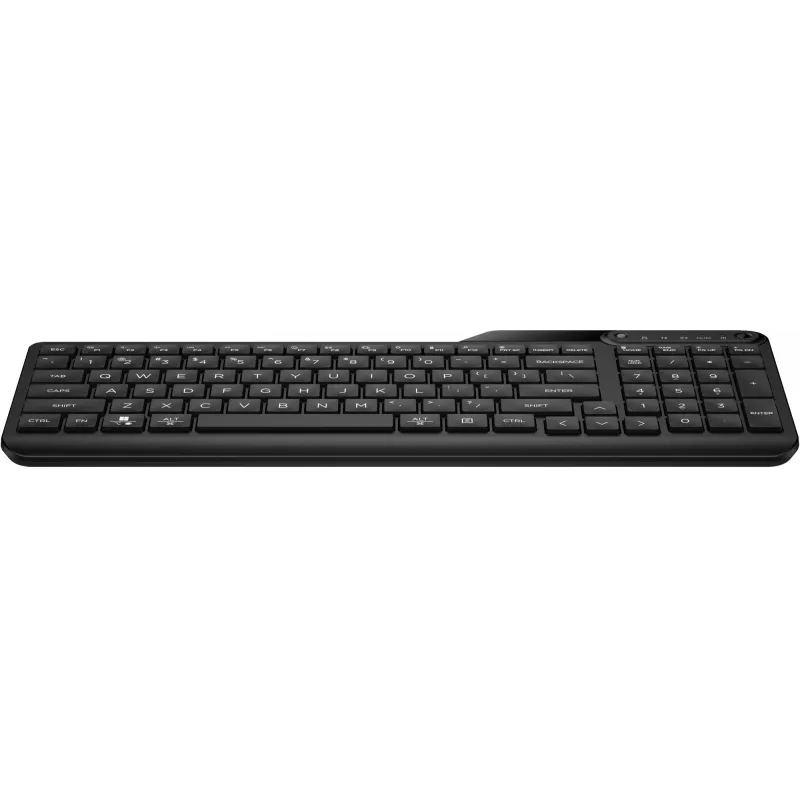 Bezdrôtová myš HP 475 Dual-Mode — QWERTY v plnej veľkosti, RF + Bluetooth 5.3, numerická klávesnica, čierna, 376×153×19 mm