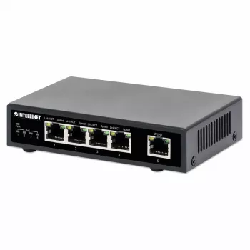 Intellinet 5-portový Gigabit Ethernet PoE+ switch 62W 4 PSE porty