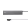 Trust Halyx 24967 7-portový USB hub, USB 3.2 Gen 1, Type-A, 5000 Mbit/s, strieborný