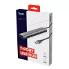 Trust Halyx 24967 7-portový USB hub, USB 3.2 Gen 1, Type-A, 5000 Mbit/s, strieborný