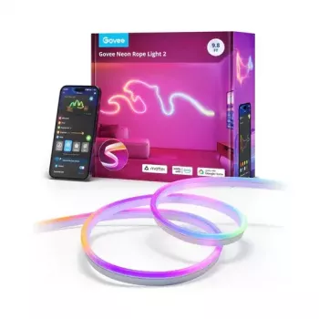 Inteligentné nástenné svietidlo Govee H61D5 Wi-Fi Bluetooth 48W priehľadná biela