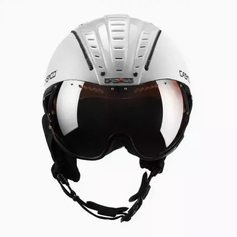 Lyžiarska prilba Casco SP-2 Carbonic Visor biela veľkosť S (52-54 cm)