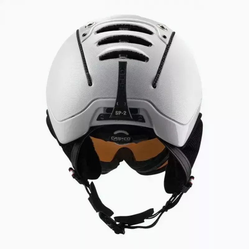 Lyžiarska prilba Casco SP-2 Carbonic Visor biela veľkosť S (52-54 cm)