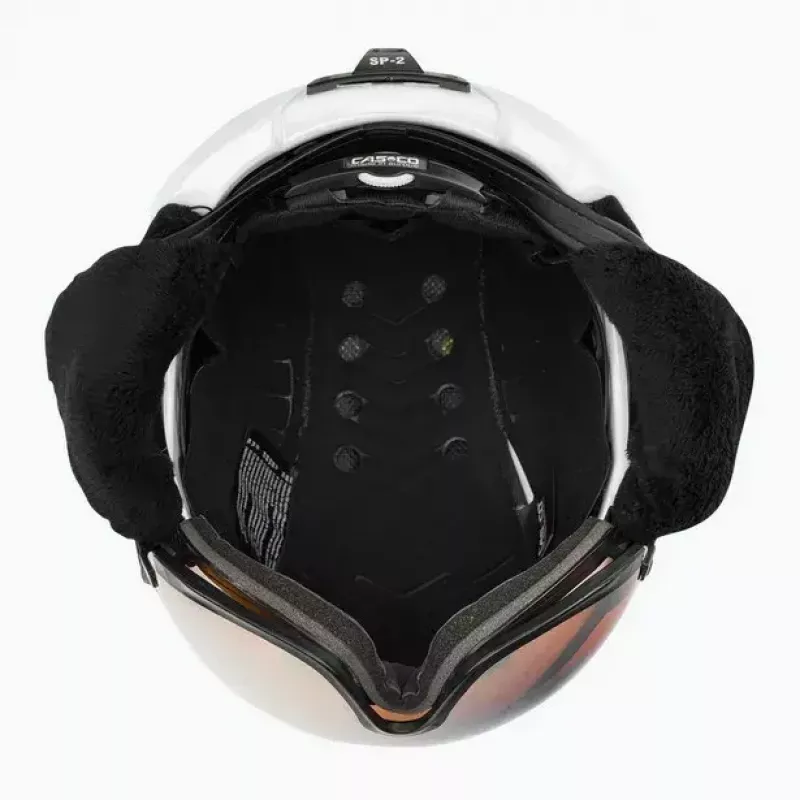 Lyžiarska prilba Casco SP-2 Carbonic Visor biela veľkosť S (52-54 cm)