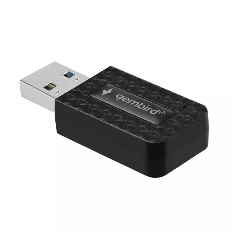 WLAN USB adaptér GEMBIRD AC1300 Dual-Band Wi-Fi 5 (RTL8812BU) 867 Mbit/s USB 3.0 interná anténa čierna
