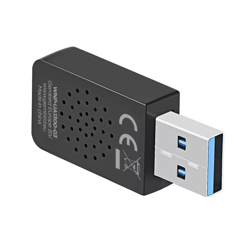 WLAN USB adaptér GEMBIRD AC1300 Dual-Band Wi-Fi 5 (RTL8812BU) 867 Mbit/s USB 3.0 interná anténa čierna