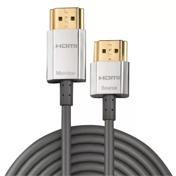 Lindy 4,5 m CROMO tenký High Speed HDMI kábel s Ethernetom, 4,5 m, HDMI Type-A (štandard), HDMI Type-A (štandard), 3D, čierna, zlatá, strieborná