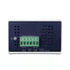 PLANET IGUP-2205AT priemyselný konvertor médií, 2-portový 100/1000X SFP na 2-portový 10/100/1000T, PoE 90 W, 12-48 V, kovový, modrý