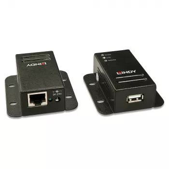 Lindy 50 m USB 2.0 Cat.6 extender, sieťový vysielač a prijímač