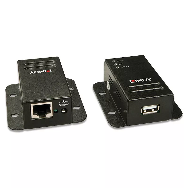 Lindy 50 m USB 2.0 Cat.6 extender, sieťový vysielač a prijímač
