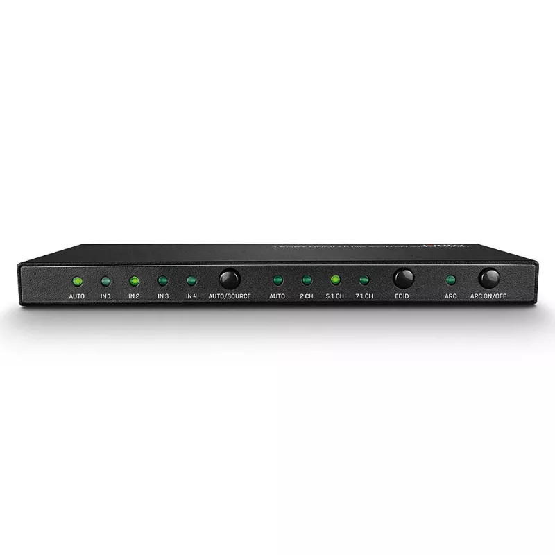 Lindy 38249 4-portový prepínač HDMI 2.0 18G so zvukom, stolový