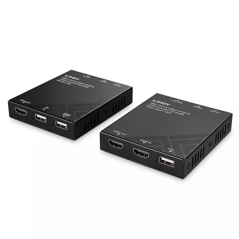 KVM extender Lindy 120 m Cat.6 HDMI a USB vysielač & prijímač
