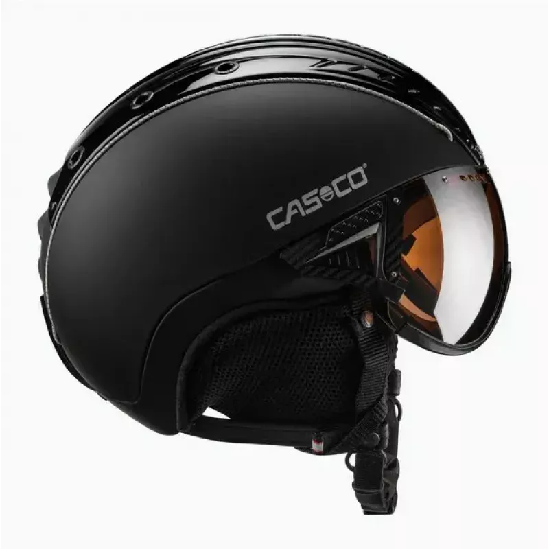 Lyžiarska prilba Casco SP-2 Carbonic Visor, veľkosť M (55–57 cm), čierna