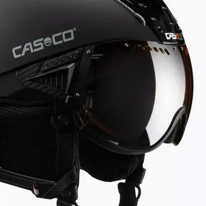 Lyžiarska prilba Casco SP-2 Carbonic Visor, veľkosť M (55–57 cm), čierna