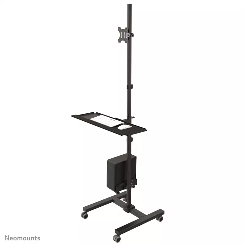 Neomounts FPMA-MOBILE1700 mobilné pracovisko, 10-32 palcov (25,4-81,3 cm), max. 8 kg, VESA 75x75-100x100, výška 94-175 cm, oceľ, čierne