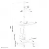 Neomounts FPMA-MOBILE1700 mobilné pracovisko, 10-32 palcov (25,4-81,3 cm), max. 8 kg, VESA 75x75-100x100, výška 94-175 cm, oceľ, čierne