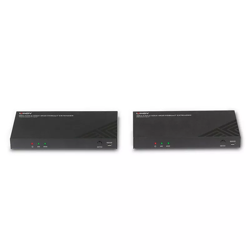 HDMI extender sada vysielač a prijímač Lindy 100 m Cat.6 4K60 Audio IR RS-232