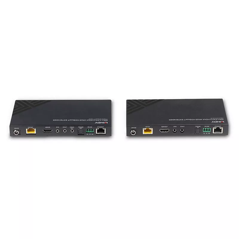 HDMI extender sada vysielač a prijímač Lindy 100 m Cat.6 4K60 Audio IR RS-232