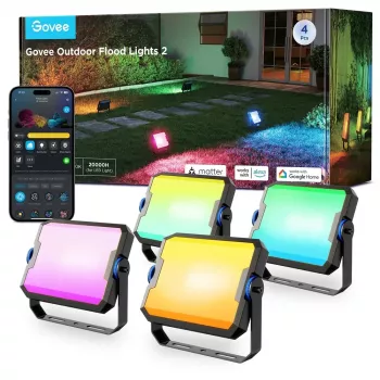 Smart záhradné osvetlenie Govee H8057 Wi‑Fi/Bluetooth, čierne, 148×68,9×72,4 mm, 11 kWh/1000h