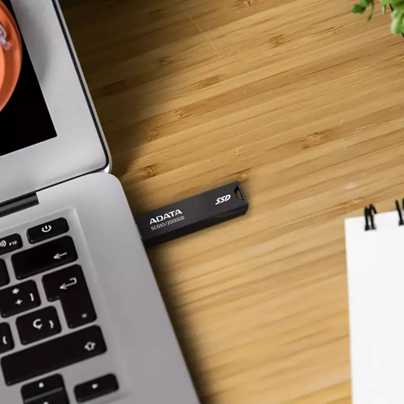 USB kľúč ADATA SC610 1 TB, USB Type-A, USB 3.2 Gen 2, puzdrový formát, čierny, plastové puzdro