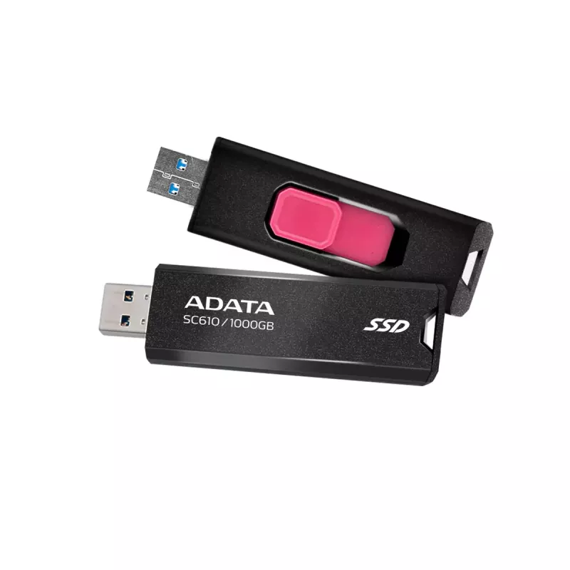 USB kľúč ADATA SC610 1 TB, USB Type-A, USB 3.2 Gen 2, puzdrový formát, čierny, plastové puzdro