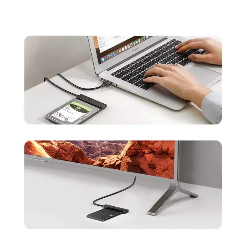 Externé puzdro 2,5 inch SATA III USB 3.0 UGREEN 70609 pre 2,5 inch SATA SSD/HDD, USB-A na SATA, 5 Gbit/s, čierne