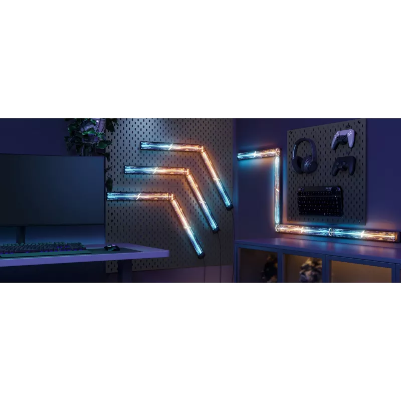 Inteligentné nástenné svetlo Govee Gaming Wall Lights (4+1) – WLAN/Bluetooth, viacfarebné, 4 kusy, 370×45×30 mm