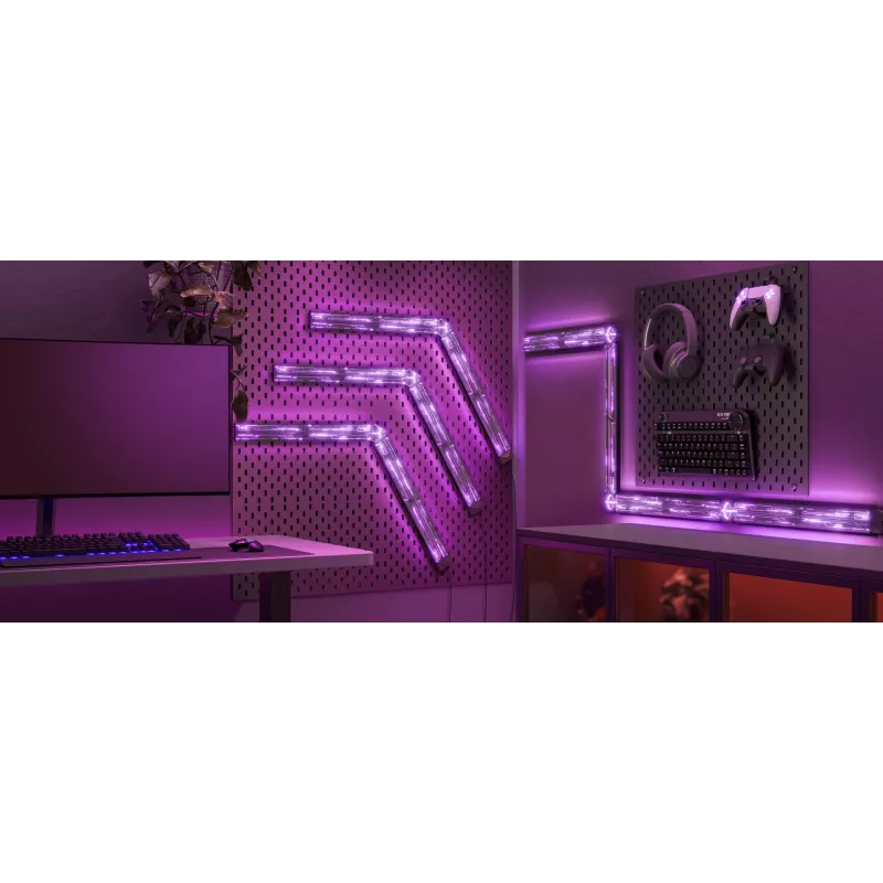 Inteligentné nástenné svetlo Govee Gaming Wall Lights (4+1) – WLAN/Bluetooth, viacfarebné, 4 kusy, 370×45×30 mm