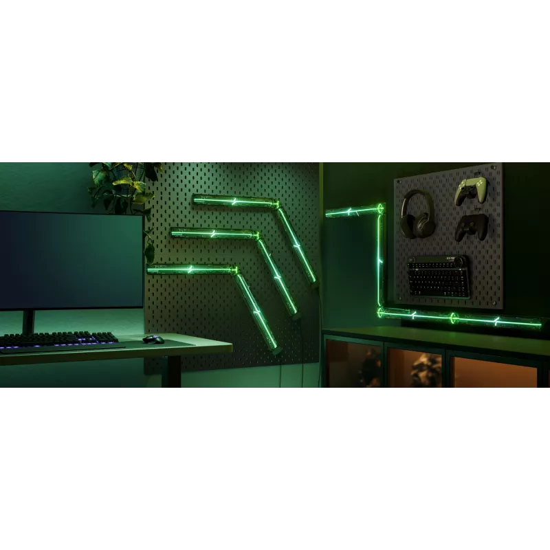Inteligentné nástenné svetlo Govee Gaming Wall Lights (4+1) – WLAN/Bluetooth, viacfarebné, 4 kusy, 370×45×30 mm