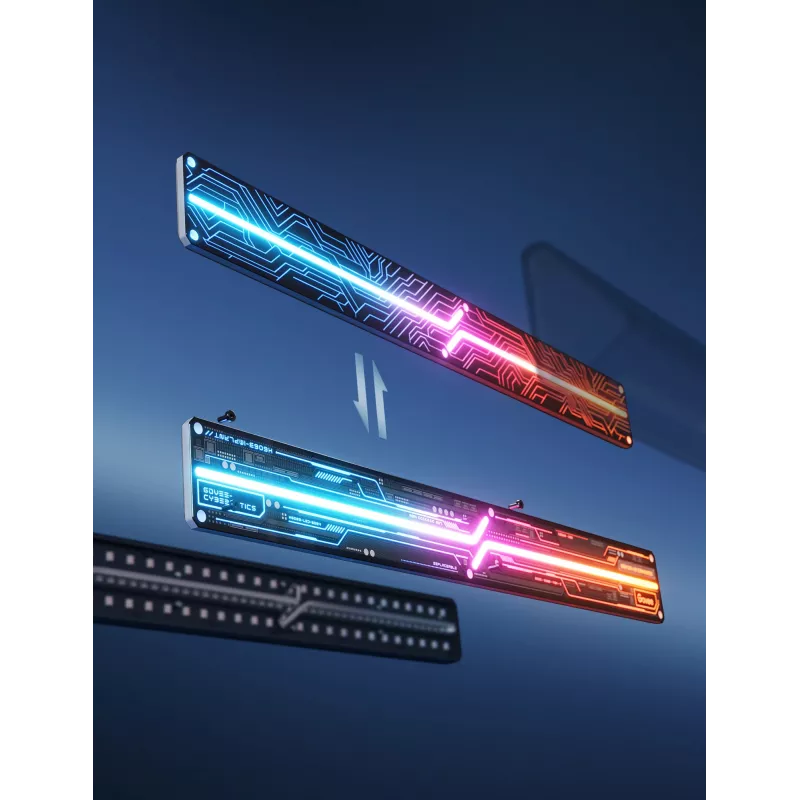 Inteligentné nástenné svetlo Govee Gaming Wall Lights (4+1) – WLAN/Bluetooth, viacfarebné, 4 kusy, 370×45×30 mm
