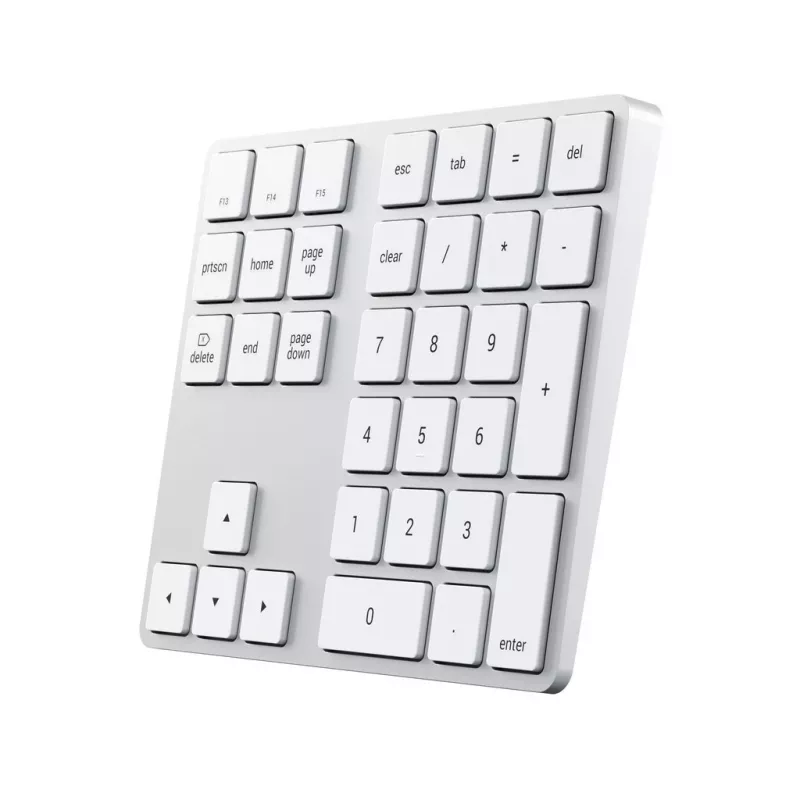 Satechi ST-XLABKS Extended bezdrôtová Bluetooth numerická klávesnica, strieborná