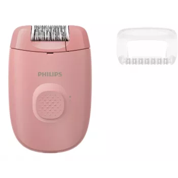 Epilátor Philips BRE227/00 káblový ružový — masážna funkcia, napájaný zo siete, s čistiacou kefkou